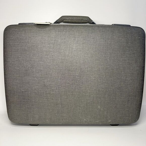 American Tourister Other - Vintage American Tourister Tri Taper Grey Suitcase Luggage Hard Shell Plaid 50s